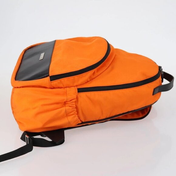 GUCCI Backpack Nylon Orange Silver Auth hk3123 main image 5